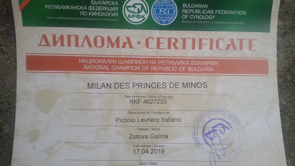 des princes de minos - MILAN DES PRINCES DE MINOS.